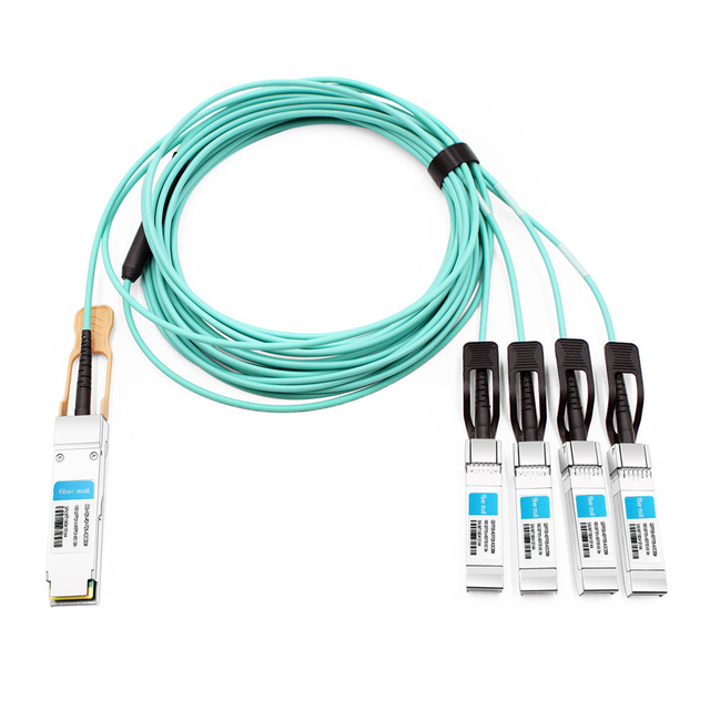 M G Qsfp To X G Sfp Aoc Breakout Cable Fibermall