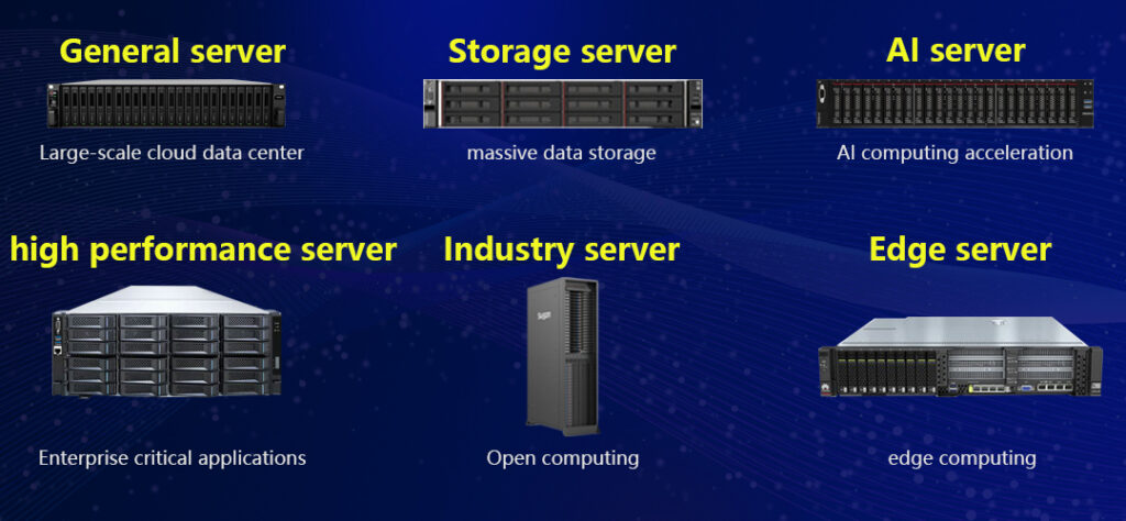 Servers classified by product application type