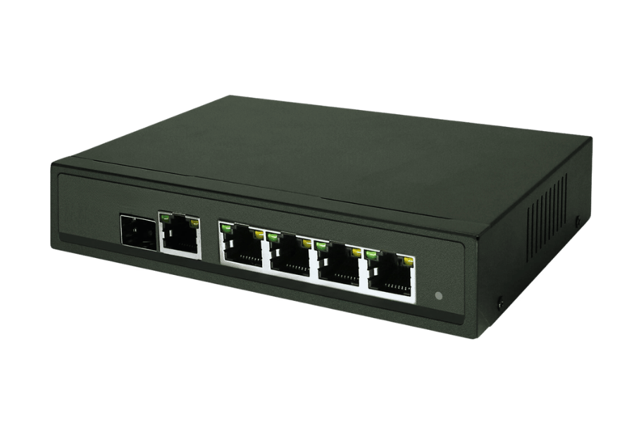 What is an uplink port on a network switch?