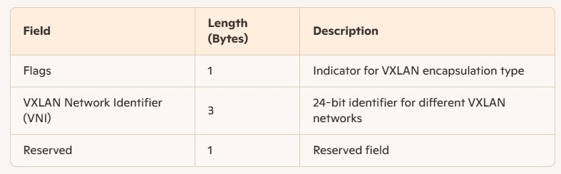 VXLAN header structure