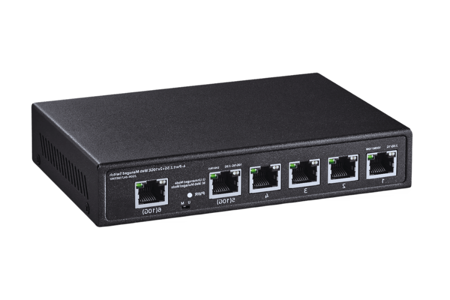 What are the differences between managed and unmanaged 4-port switches?