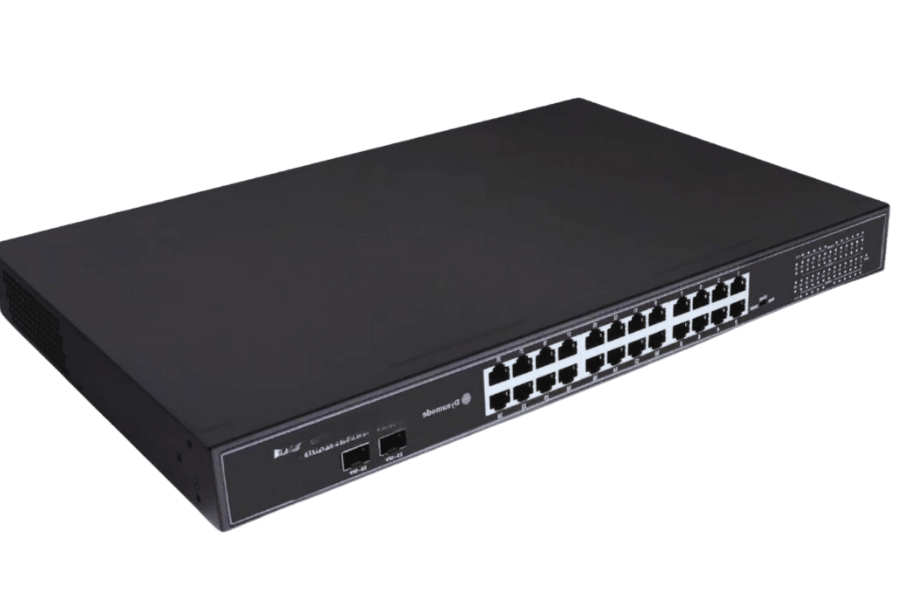 How can you optimize performance with your 24-port gigabit Ethernet switch?