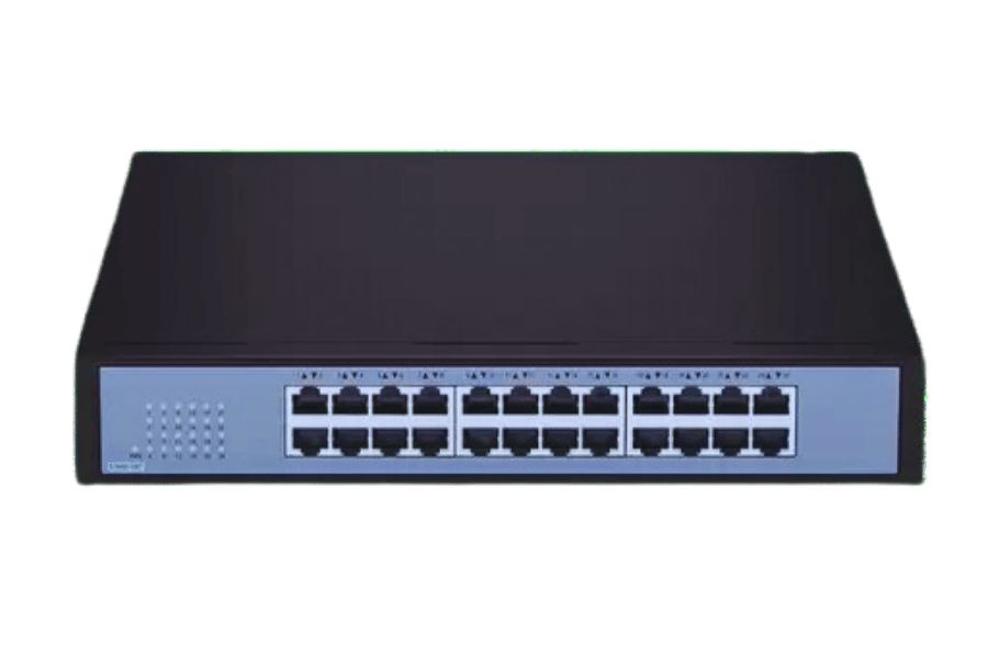 What are the common issues with 24-port gigabit Ethernet switches, and how can they be solved?