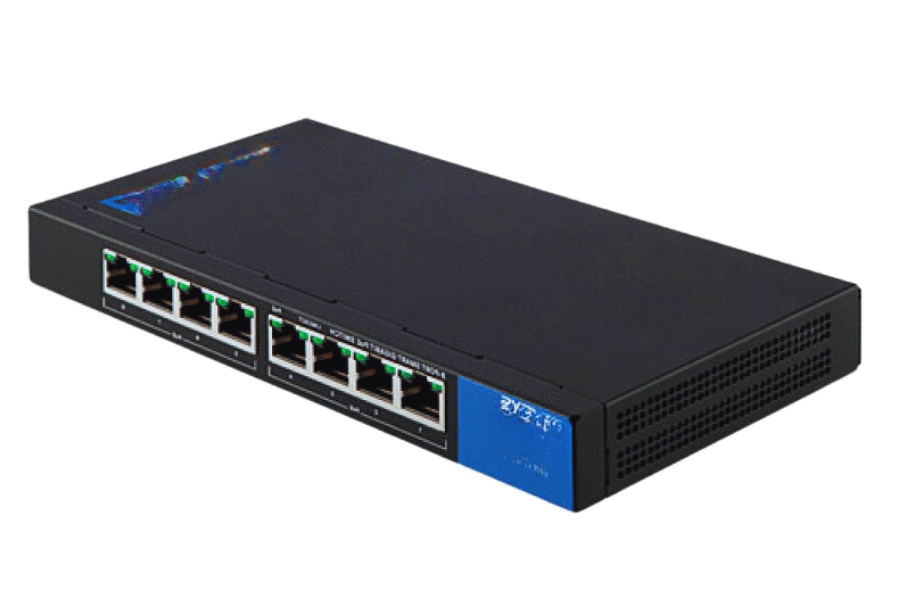 How do I set up and install a 5-port network switch?