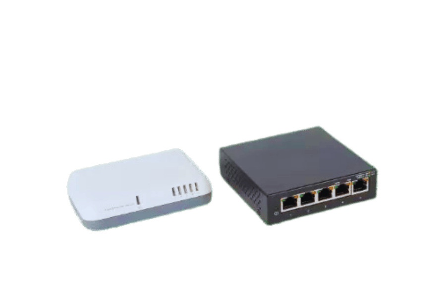 Are there any safety concerns with 5-port network switches?