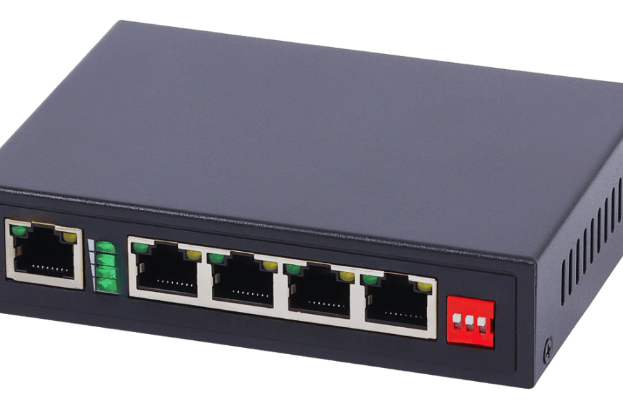 How do you install and set up a power-over-Ethernet switch?