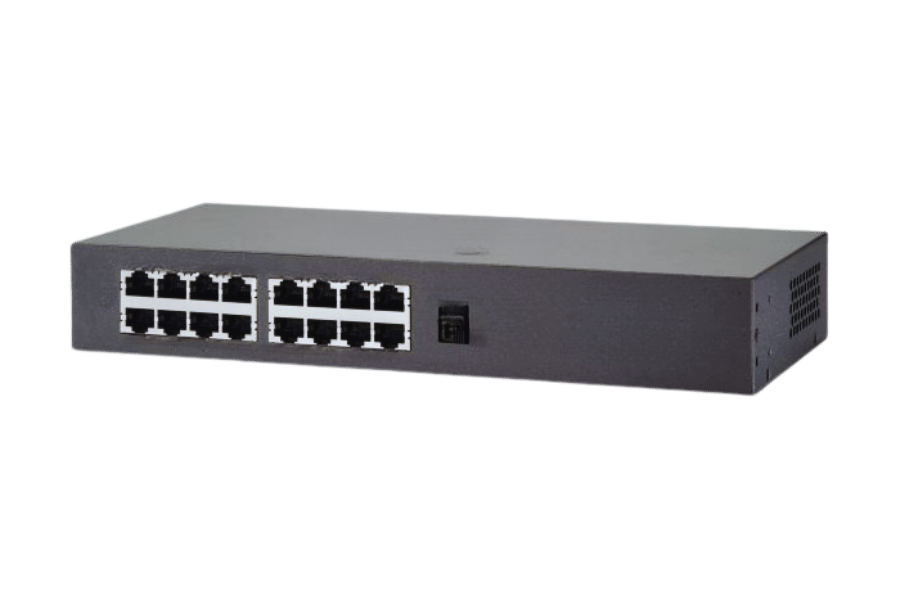 Installation and setup of a 16 port gigabit ethernet switch