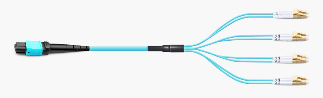8 Fibers MTP to LC Single Mode OS2 Plenum-rated OFNP 3m | FiberMall