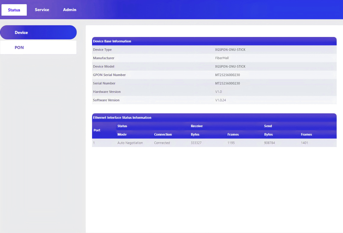 Netgate XGSPON ONU Stick SFP+ with MAC Address Module | FiberMall