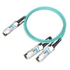 H3C QSFP56-200G-2QSFP56-100G-AOC-20m Compatible 20m (66ft) 200G QSFP56 to 2x100G QSFP56 PAM4 Breakout Active Optical Cable