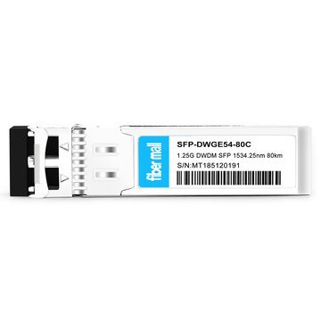 SFP-DWGE54-80C 1.25G DWDM SFP C54 100GHz 1534.25nm 80km LC SMF DDM Transceiver Module