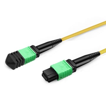 1m (3ft) 16 Fibers Female to Female MPO Trunk Cable Polarity B LSZH OS2 9/125 Single Mode