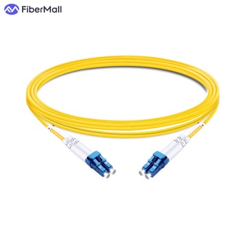 1m (3ft) Duplex OS2 Single Mode LC UPC to LC UPC OFNP Fiber Optic Cable