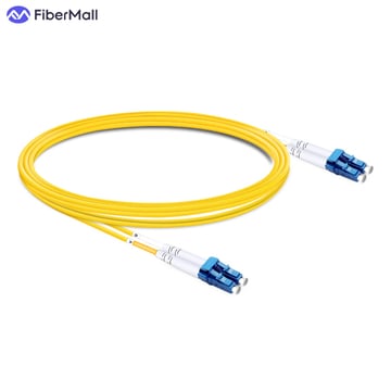 1m (3ft) Duplex OS2 Single Mode LC UPC to LC UPC OFNP Fiber Optic Cable