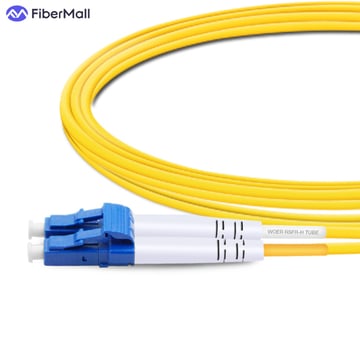 1m (3ft) Duplex OS2 Single Mode LC UPC to LC UPC OFNP Fiber Optic Cable