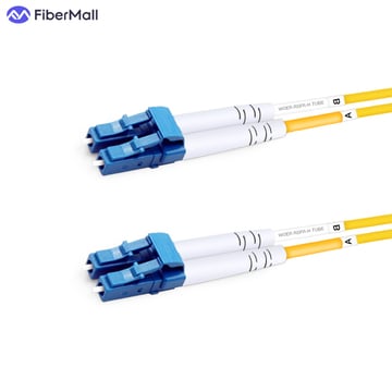 1m (3ft) Duplex OS2 Single Mode LC UPC to LC UPC OFNP Fiber Optic Cable