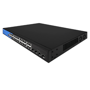 S2100-24T4TS, 24-Port Ethernet Switch L2+, 24x 10/100/1000BASE-T RJ45, with 4x 1G RJ45/SFP Combo Uplinks