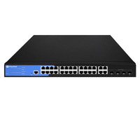 S2100-24T4TS, 24-Port Ethernet Switch L2+, 24x 10/100/1000BASE-T RJ45, mit 4x 1G RJ45/SFP Combo Uplinks