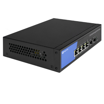 S3100-4T2X-P, 4-Port Gigabit Ethernet Managed Switch, PoE+ Switch, 4x 10/100/1000/2500 BASE-T RJ45, with 2x 1G/10G SFP+ Uplinks