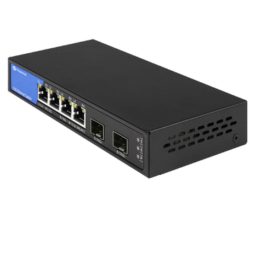 S3100-4T2X-DC, 4-Port Ethernet Switch, 4x 10/100/1000/2500 BASE-T RJ45, with 2x 1G/10G SFP+ Uplinks