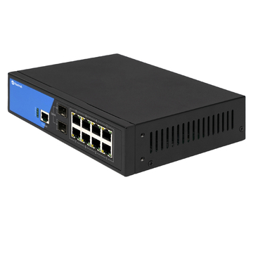 S2100-8T2S, 8-Port Ethernet Switch L2+, 8x 10/100/1000BASE-T RJ45, with 2x 1G SFP Uplinks