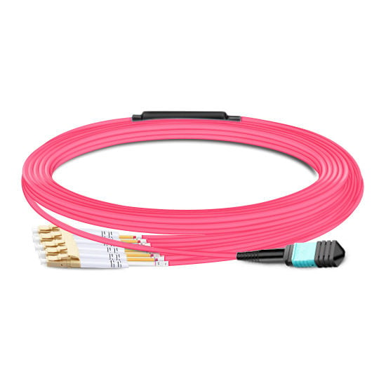 8 Fibers MPO To LC Breakout Cable Type B 10m | FiberMall