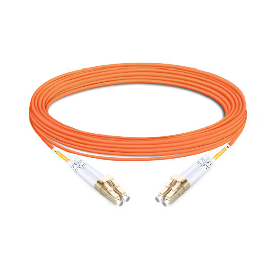 20m (66ft) Duplex OM2 Multimode LC UPC to LC UPC PVC (OFNR) Fiber Optic ...