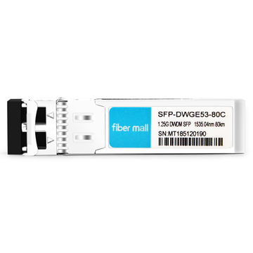 Cisco DWDM-SFP-3504-80 Compatible 1.25G DWDM SFP C53 100GHz 1535.04nm 80km LC SMF DDM Transceiver Module