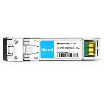 Brocade 25G-SFP28-LRD-1563.05 Compatible 25G DWDM SFP28 C18 100GHz 1563.05nm 10km LC SMF DDM Transceiver Module